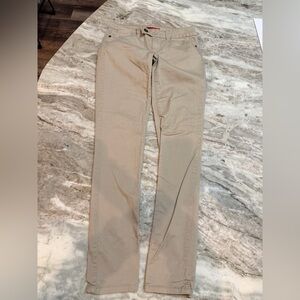 Zanadi Khaki Slim Fit Chino Pants Size 7 Stretch Tan Casual